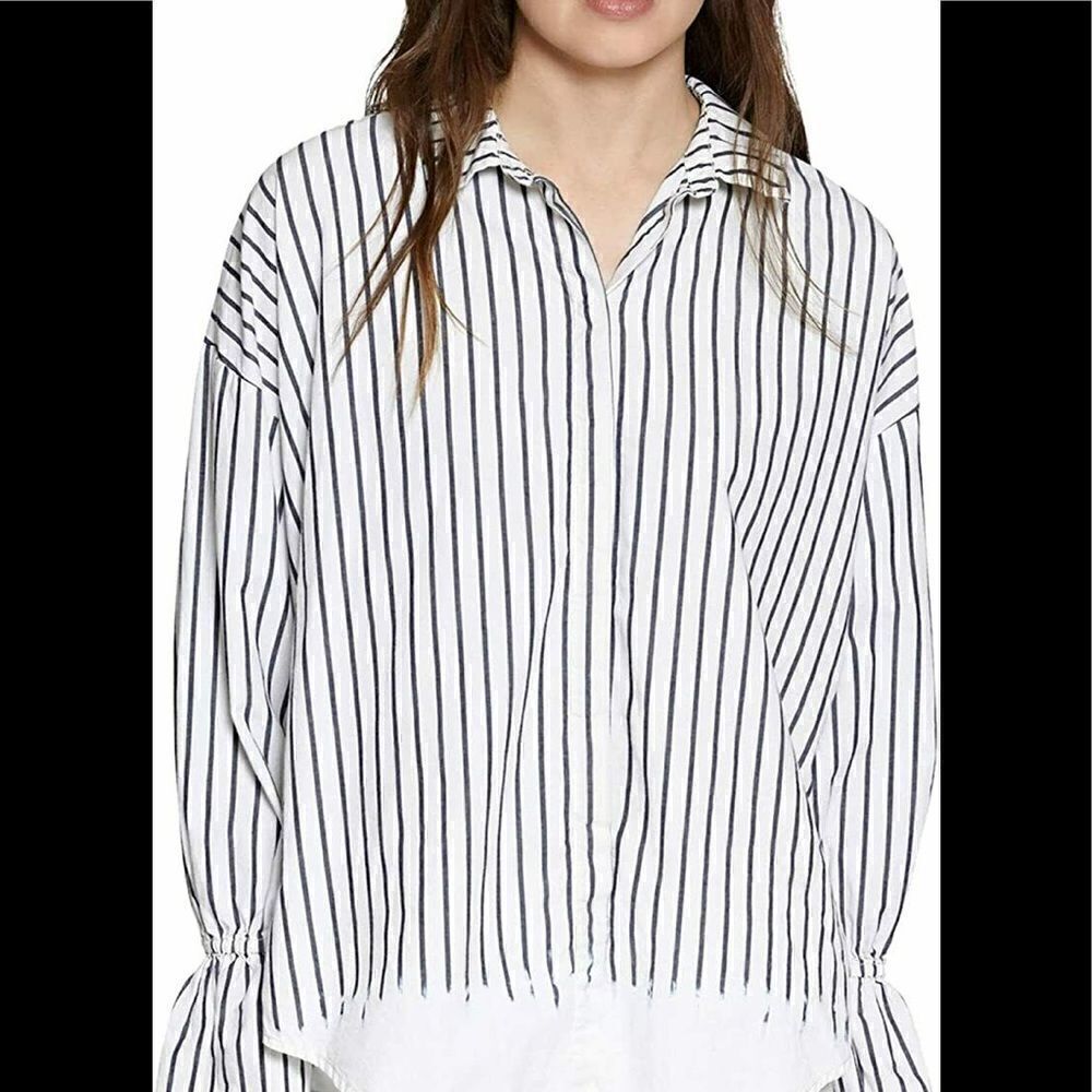 Sanctuary Hazel Boy button front  blouse size large